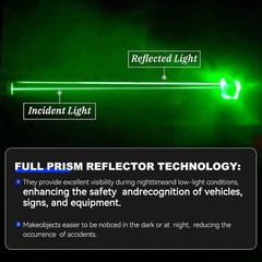 20 Multicolor Diamond Strength Reflective Stickers – Enhance Nighttime Safety