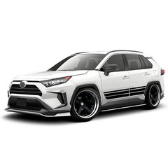 Triple lower belt stripes graphics stickers decal compatible with Toyota Rav4