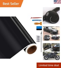 High Gloss Vinyl Wrap for Universal Vehicle Chrome Delete – 1ft x 10ft