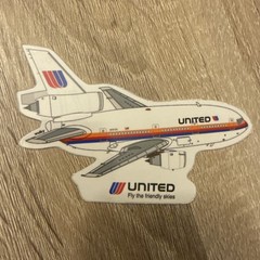 United dc10 Sticker 3 X5 Inches