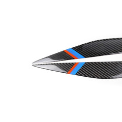 Carbon Fiber Headlight Eyebrow Eyelids Cover Trim For BMW 5 Series F10 2011-2016
