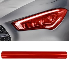 Red smooth Premium Headlight+Taillight Fog Light Tint Film Vinyl Sticker Wrap