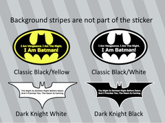 Batman And Dark Knight Quotes High Quality Vinyl Sticker