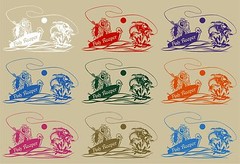 Grim Reaper Fish Fishing Lure Boat Skeleton Window Graphic Vinyl Decal Sticker