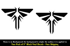 Last of Us Firefly Two 5″ Black Vinyl Decal Car Truck Windows laptop notebook