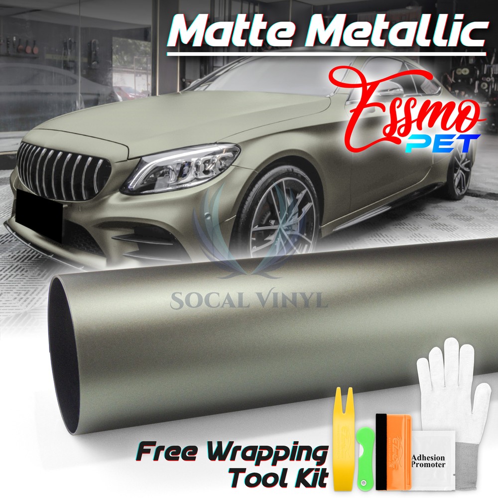 ESSMO PET Matte Metallic Millennium Jade Car Vehicle Vinyl Wrap Decal Sticker
