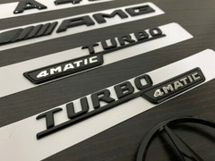 Gloss Black A45 AMG TURBO 4MATIC Rear Star Emblem PACKAGE replacement Badge W176