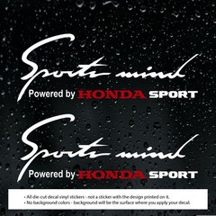 2x SPORTS MIND Decal Vinyl Stickers (10″ x 3.75″) For Honda Sport Cars