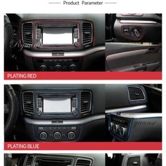 5M Blue Car Interior Door Gap Panel Edge Line Molding Trim Strip Insert Decorate