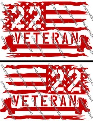 Veteran 22,PTSD The War Within,Support Our Troops,Military,Custom Vinyl Decals