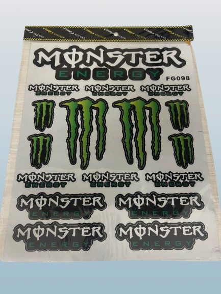 Energy Motorcycle Racing Motocross Helmet Vinyl Decal Sheet Reflective