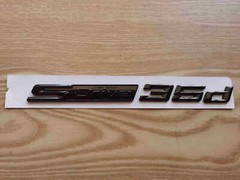 2pcs Gloss Black Letters Number Trunk Emblem Badge Sticker for BM SDrive 35d