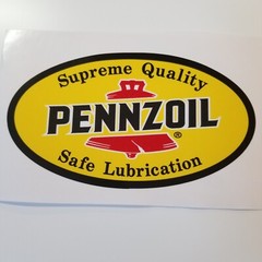 Pennzoil motor oil sticker decal hot rod rat vintage look gas pump 221