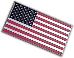 Universal Fit Red/Blue American Flag Auto Emblem – Perfect for Cars & Trucks