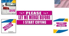 Durable Vinyl Car Magnet Decal: Please Let Me Merge – Lightweight & Removable