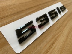 Gloss Black 3D ABS Letters Trunk 535is Emblem Rear Badge for BMW 2017-2022 535is