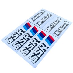 JDM Racing Wheel Decals SSR Reflect Type-C For Universal Fit sticker 1set 8pcs
