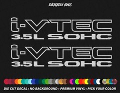 i-Vtec SOHC 3.5 Door Decals for Honda Odyssey Accord Crosstour Pilot Inspire JDM