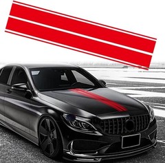 Universal Racing Stripes Car Hood Vinyl Decal Auto Body Side Sticker