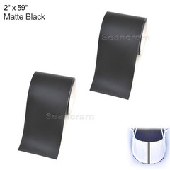 2x 2″ x 59″ Matte Black Racing Stripes Car Front Hood DIY Vinyl Sticker Decals