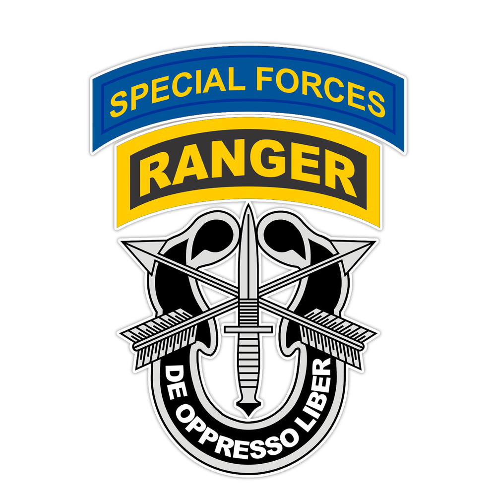 Special Forces Ranger Combo Sticker Military Vinyl Soldier Decal 5″