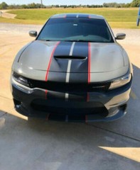 FOR Dodge Charger 15-22 TWIN 10 Inch Racing Stripes Vinyl Graphic Decal 36 FEET