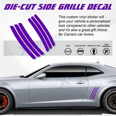 For Chevy Camaro 2010 2011 2012 2013 2014 2015 Side Vent Stripe Decal Insert 6pc