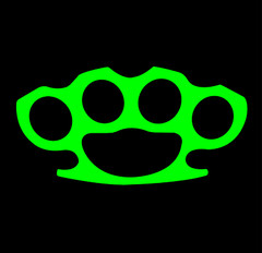 Brass Knuckle Decal Multiple Colors Available Defense Fight Swing Thug LIFE jdm