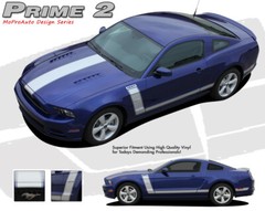 Retro Boss 302 Style Center Hood Side Graphics Decal Stripes 2013-2014 Mustang