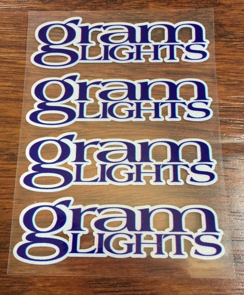 4pcs/set blue gram lights sticker Wheel Rim Spoke Sticker Decals