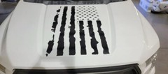 Ford F-150 DISTRESSED FLAG HOOD DECAL F150 2015 2016 2017 2018 2019 2020 2021