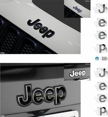 JEEP Front and Rear Emblem Overlay Decals for 2015-2023 Jeep Renegade