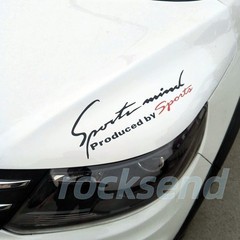 1 PC Sports Mind Black+Red Car Headlight Taillight Eyebrow Decal Sticker Vinyl