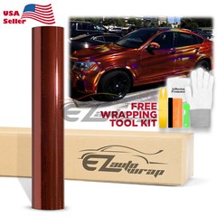 Holographic Prism Laser Flip Burgundy Rainbow Chrome Vinyl Wrap Sticker Decal