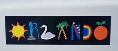 R. Nichols – Car or Other Magnet Orlando FL Icons Large Rectangle 8″ x2.25″ NEW