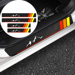 4pcs For Toyota Tacoma Tiara Yellow Tri Color Car Door Sill Plate Protectors