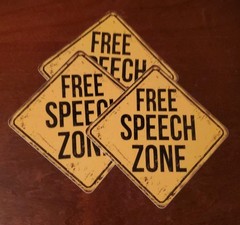 FREE SPEECH STICKERS (3) FREE SPEECH ZONE Made in USA 🇺🇸