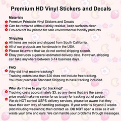 Tifa Lock Hart Waifu Peeker Vinyl Sticker Waterproof Decal Anime Girl