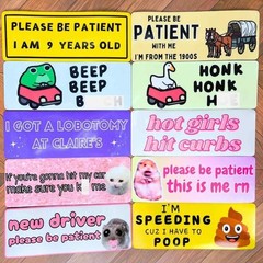 Customizable Fun 10PC Bumper Magnet Set – Ideal Gift for Prankster Drivers