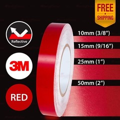 3M RED REFLECTIVE High Visibility Durable Strip Adhesive Roll Decal Tape Sticker