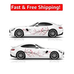 Elegant 2PCS Cherry Blossom Side Decals for Cars – 70.8 x 23 in Quality Vinyl