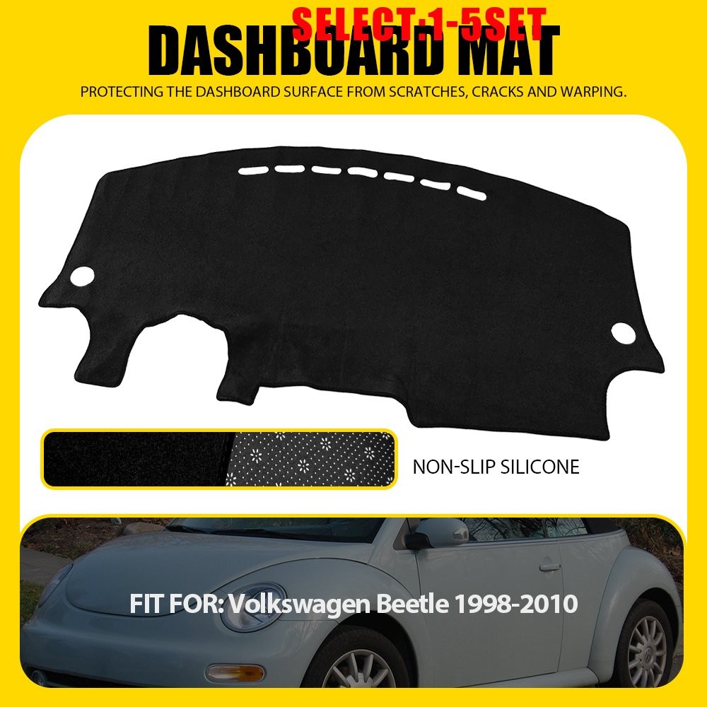 Dashboard Protector Cover Mat For Volkswagen VW Beetle 98-10 Black Dashmat 1-5X