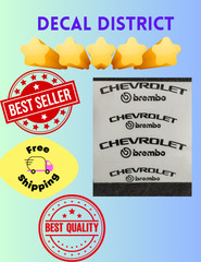 Chevrolet Brembo Brake Caliper Decal Vinyl Stickers Camaro Water resistant