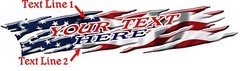CUSTOM LETTERING auto USA FLAG Boat Car Graphic Decal Vinyl Stickers 50″ SET