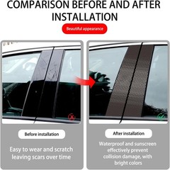 Universal Fit Carbon Fiber Vehicle B-Pillar Decals – Scratch Cover & Style