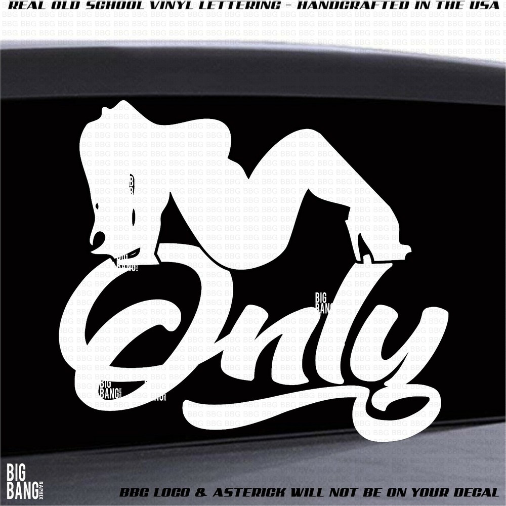 THICK GIRLS ONLY Vinyl Decal Sticker Windshield Bumper Body Die Cut Lettering