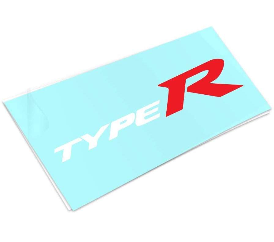 2×7.5 Inch Type R Side Decal Stickers Fits For Honda Civic (White, Red)