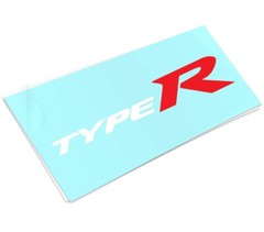 2×7.5 Inch Type R Side Decal Stickers Fits For Honda Civic (White, Red)