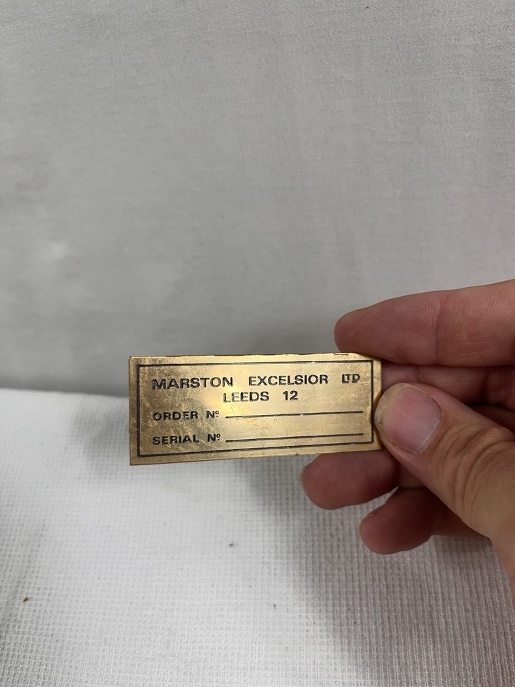 MARSTON RADIATOR TAG BRASS SUPPLIED UNSTAMPED ID0003.
