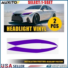 For Lexus IS 2021-2025 Purple Smoked Headlight DRL Tint Overlay Vinyl 2-10X